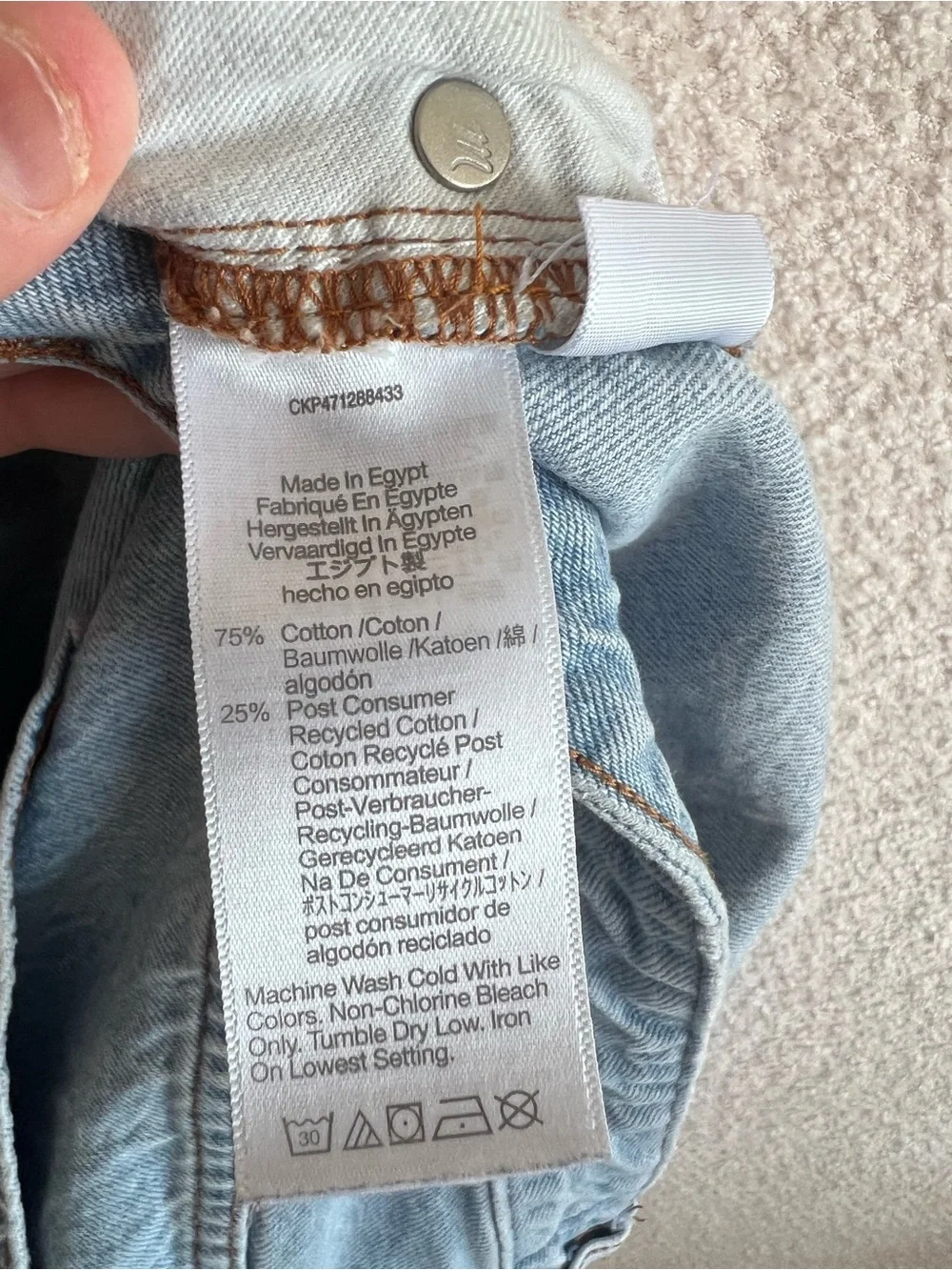 Madewell Women’s The Mom Jean Short Plus Size‎ Denim Shorts Light Wash Size 22